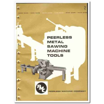 Peerless Machine Company 1965 vintage industrial catalog band hack saw