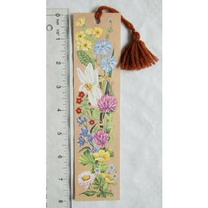 1980 bookmark: wild flowers, BM8 George Waterston & Sons, Edinburgh