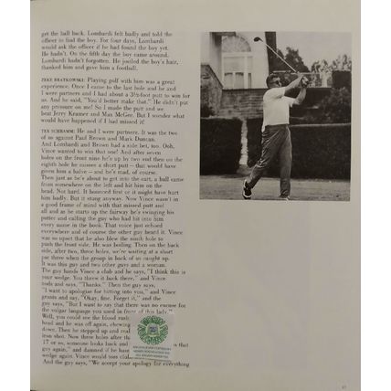 LOMBARDI 1st EDITION HC NFL FOOTBALL GREATEST COACH VERNON BIEVER PHOTOGRAPHER
