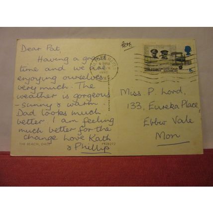 THE BEACH, DALE, PEMBROKESHIRE.. used vintage postcard 1969 postmark #