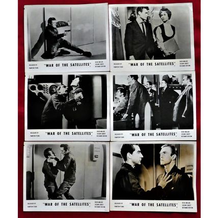 WAR OF THE SATELLITES (1958) original US FOH / Lobby cards ***Dick Miller***