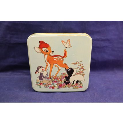 Vintage Hallmark 1977 Walt Disney Bambi 4.5x4.5 Collectible Tin