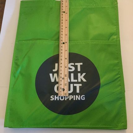 New Amazon Fresh 2 Pocket 15'' x 12'' x 6'' Reusable Shopping Bag