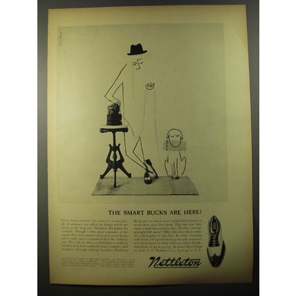 1954 Nettleton Shoes Ad - photo by Bert Stern - The smart bucks are here