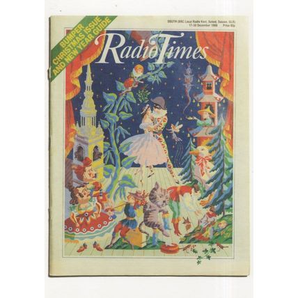 1988 Christmas Issue Of Radio Times BBC Magazine Postcard