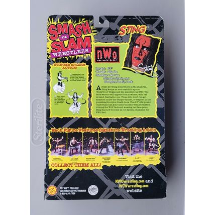wcw wwf ljn classic superstars smash 'n slam red face sting wrestling figure