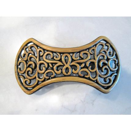 Faux wooden hair clamp clip barrette