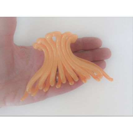 Large peach orange acrylic hair claw clip for medium thick hair