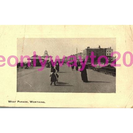 West Parade, Worthing, Sussex, 1910s?, Postcard