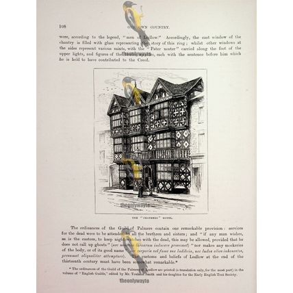 Ludlow, Feathers Hotel, Salop, Book Illustration (Print), 1882