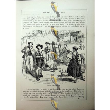 Chaise A Porteur, Switzerland, Book Illustration (Print), c1890