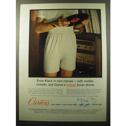 1960 Carter's Knitted Boxer Shorts Ad - Ernie Klack in rare repose