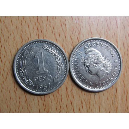Argentina 1957 1 Peso Coin