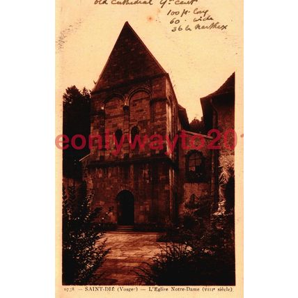 Saint Die, Vosges, L'Eglise Notre Dame, France, 1910/20s, Postcard
