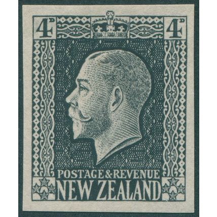 New Zealand 1915 4d black SG422var imperf plate proof