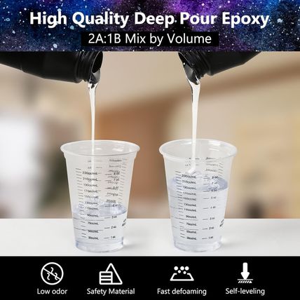 Deep Pour Epoxy Resin, KISREL 3Gallon Resin Epoxy Kit (2:1) for 2-4 Inch Pour De
