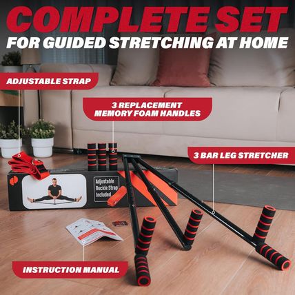 Split Machine for Flexibility with Trainer APP – Adjustable 3 Bar Leg Stretcher