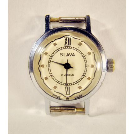 Vintage Soviet SLAVA 1601 Women's, Ladies Mechanical Wrist Watch 17j USSR 1970s