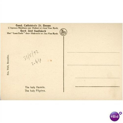 Belgium postcard - Hubert et Jean Van Eyck