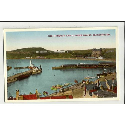Yorkshire SCARBOROUGH Harbour & Oliver's Mount Postcard