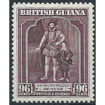 British Guiana 1938 SG316 96c Purple Light Mounted Mint . ...