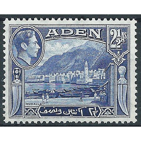 Aden 1939 SG21 2 1/2a Deep Ultramarine Mounted Mint.. .