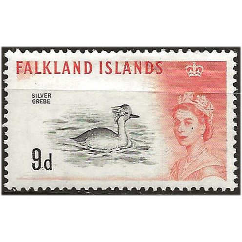 Falkland Islands 1960 SG201 6d Black & Orange-Red Mounted Mint . ..