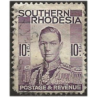 Southern Rhodesia 1937 SG47 10d Purple (remainders) Fine Used .. ..