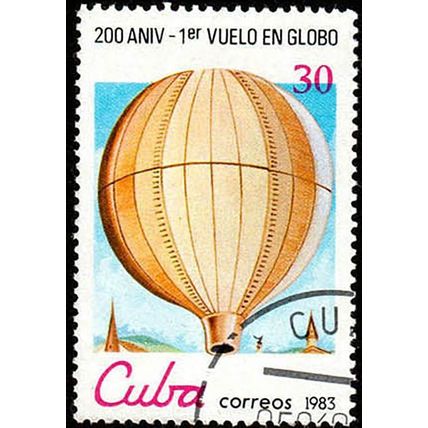 Cuba 1983 Balloons 30c Used Stamp.