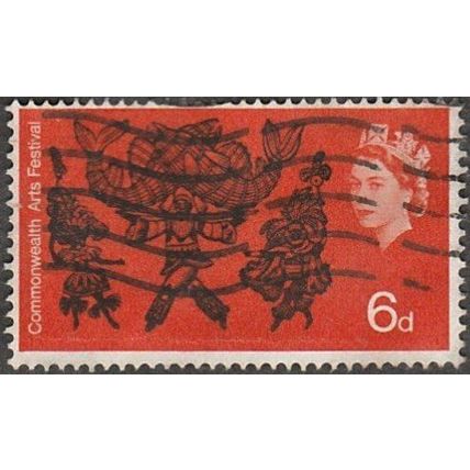 1965 Commonwealth Arts Fedtival. 6d Value. Trinidad Carnival Dancers. Fine Used