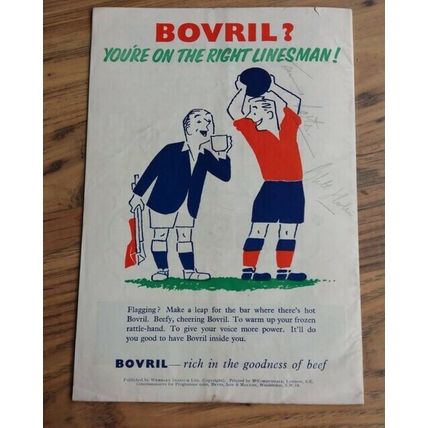 1954 England vs Wales (autographed) ** FREE P&P **