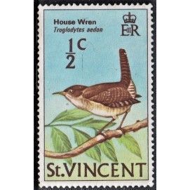 St. Vincent, 1970 1/2c House Wren, SG 285 (Scott #279), hinged mint