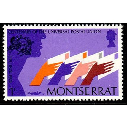 Montserrat 1974 Universal Postal Union 1c MNH Stamp UPU.