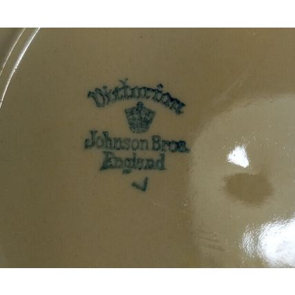 Vintage Victorian Johnson Bros Salad Plate Flower Design 8" ENGLAND 8 Set