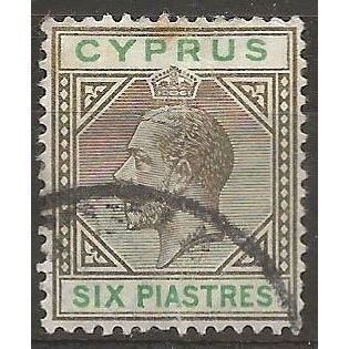 Cyprus 1912 SG80 6pi Sepia & Green Good/Fine Used ..