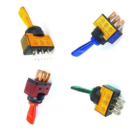 Hyfive On Off Switch Illuminated 12V 20Amp Colours Blue Red Green Amber 1 Switch