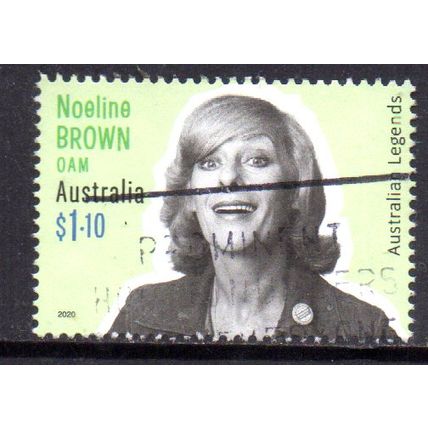 AUSTRALIA: 2020, LEGENDS OF COMEDY, NOELINE BROWN, USED SHEET STAMP 699/724