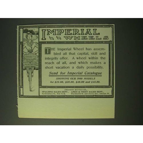 1900 Imperial Wheels Bicycle Ad