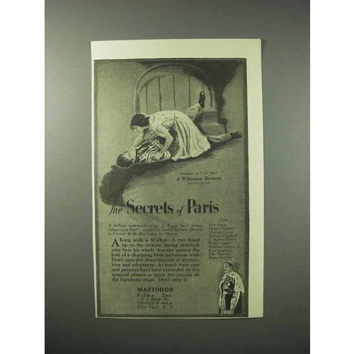 1923 The Secrets of Paris Movie Ad - Mastadon Films