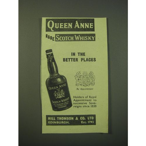 1942 Queen Anne Scotch Whisky Ad - In the better Places
