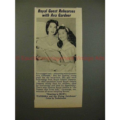1951 Royal Gelatin Ad w/ Ava Gardner - Guest Rehearses!