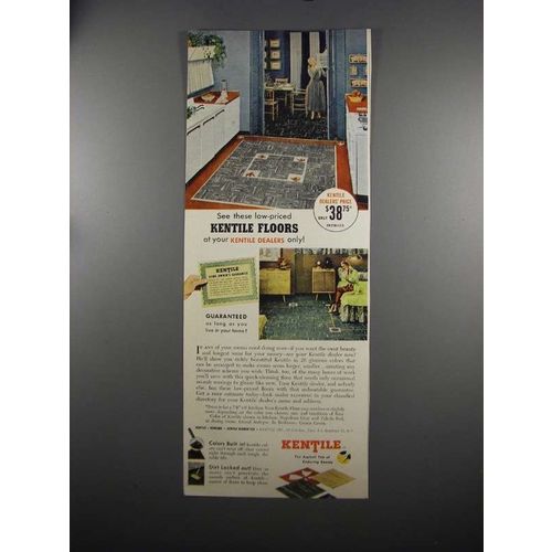 1951 Kentile Flooring Ad - Low-Priced
