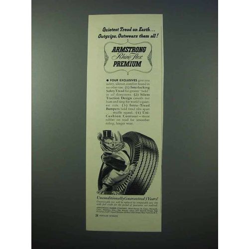1953 Armstrong Rhino Flex Premium Tires Ad