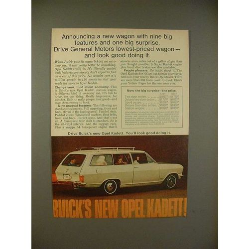 1965 Buick Opel Kadett Station Wagon Car Ad!