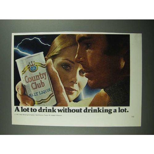 1971 Country Club Malt Liquor Ad - A Lot to Drink