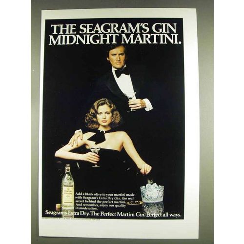 1978 Seagram's Extra Dry Gin Ad - Midnight Martini
