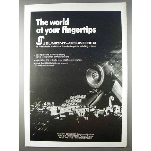 1980 Jeumont-Schneider Telecommunications Ad - World