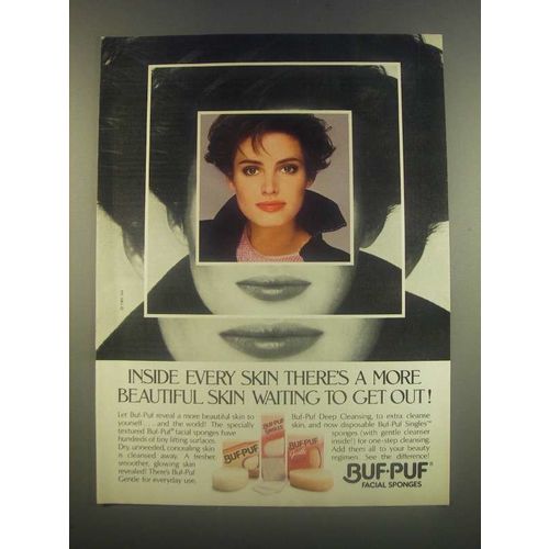 1985 Buf-Puf Facial Sponges Ad - Inside Every Skin
