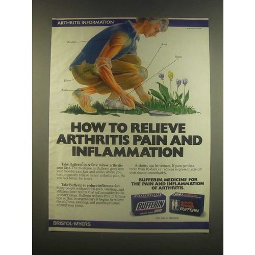 1985 Bufferin Medicine Ad - Relieve Arthritis Pain