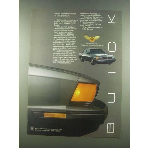 1985 Buick Century Car Ad - Head Into the Future